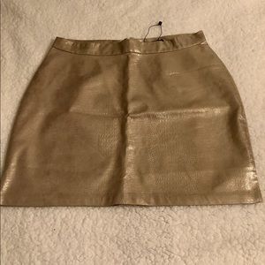 Gold metallic skirt